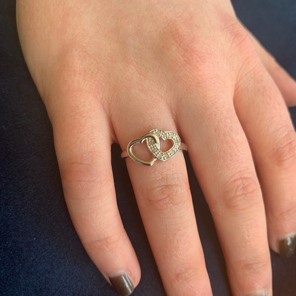 Sterling Silver with Diamond accent rings - $60 each